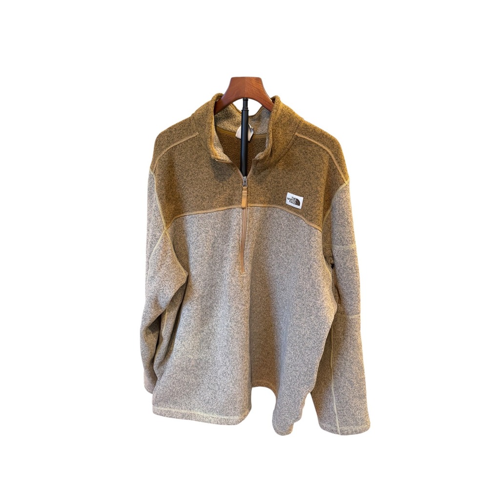 The North Face‎ Mens Gordon Lyons 1/4 Zip Fleece Pullover Brown Tan Gorpcore 3XL